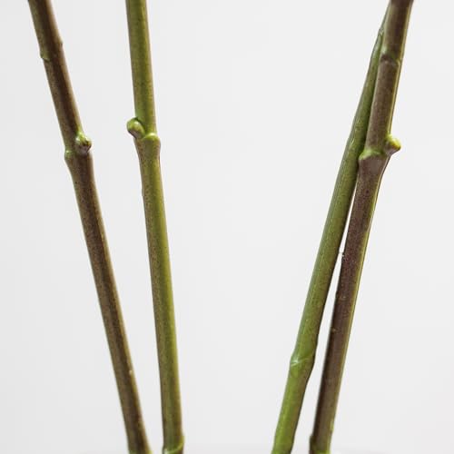 DUYONE 35 Inch Artificial Butterfly Orchid Flowers 4 Pcs with 4 Bundles Leaves Artificial Orchid Flowers Stem Plants for Home Décor (Deep Purple) - color: Deep Purple 4pcs With 4 Leaves