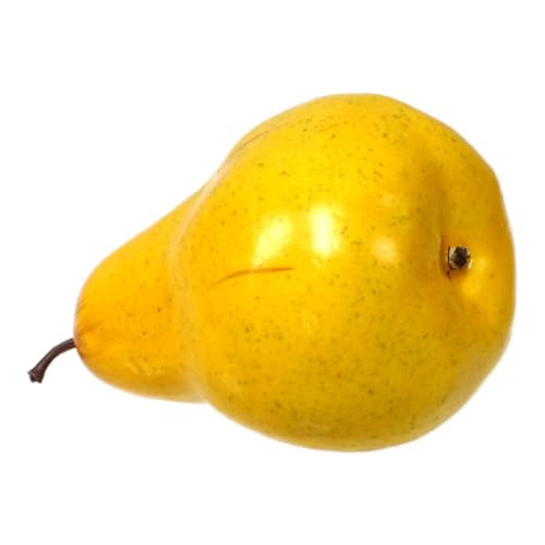 Vasefill 6-Pack Artificial Bright Green Yellow Pear Plastic Pears Fruit Six Pieces Fake Pera Bartlett Rocha Anjou - color: Pear (Bright Green)
