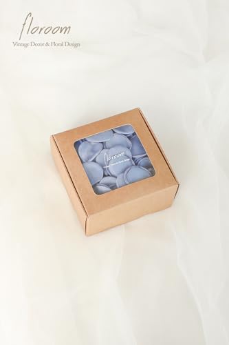 Floroom 300pcs Rose Petals Dusty Blue Faux Silk Flower Petals for Wedding Flower Girl Basket Aisle Scatter Dinner Table Centerpieces Party Confetti Bridal Shower Romantic Night Decoration - color: Dusty Blue, size: 300pcs