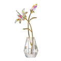 LONGWIN Crystal Artifical Tiger Lily Flowers with Vase - AB Coated Crystal Collectible Figurines Blooming Fake Lily Flower Home and Wedding Decor - color: Ab-coated