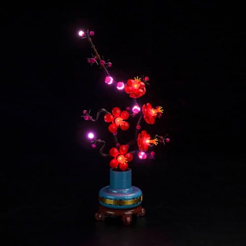 Upgraded LED Light Kit for Lego Plum Blossom Flower Décor Building Set, Compatible with Lego 10369, Home Decoration Gift (Only Light, No Building Models) - color: 10369 Plum Blossom Flower, size: Standard Version