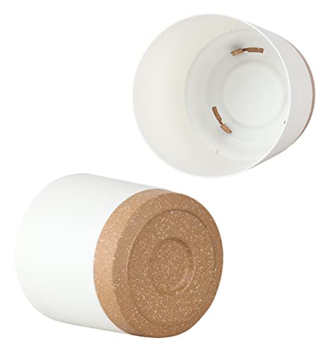 kubvici Plant Pots for Indoor Plants, 2 Pack 10 Inch Plant Pot Plastic Flower Pots Planters with Drainage Saucer for Indoor Outdoor Garden Home (10" White) - color: White, size: 10 inch