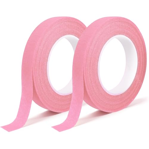 DOMMARE Floral Tape Pink Flower Tape, Flower Wrapping Tape, 2Pcs 1/2 Inch Floral Bouquet Supplies for Bouquet Floral Arranging Flowers Stem Wrapping, Wedding Bouquet, Wreath, Garden Decor, 32 Yard - color: 2Pcs Pink, style: Normal & Non-sticky