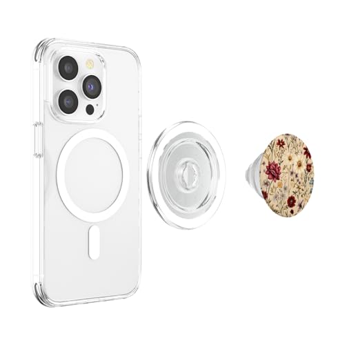 Mixed Flower Bouquet Floral Pattern Wildflowers PopSockets PopGrip for MagSafe - style: Magnetic PopGrip