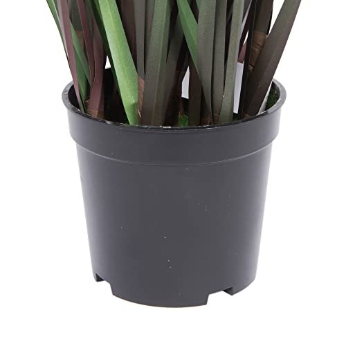 Vickerman Everyday 24" Artificial Green Grass and Eucalyptus with Black Plastic Pot - Faux Grass Plant Decor - Home Or Office Indoor Greenery Accent - Maintenance Free - size: 24"