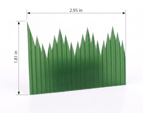 Kichvoe 2000pcs Plastic Baran Sushi Grass – Artificial Green Baran Garnish for Sushi, Bento, Sashimi – Food Separator for Restaurants, Takeout & Catering – 2.95" x 1.81" Food-Safe Resin | Kichvoe Sushi Baran Divider Sushi Display Accessories Size:2.95 x 1