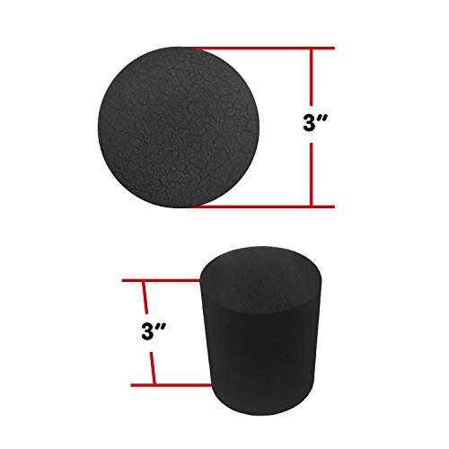 XCEL Florist Foam Floral Foam Blocks - Reusable, Weather Resistant Styrofoam for Artificial Flowers (Black 3" Round x 3" Thick - 10 Pack) - color: Black 3" Round X 3" Thick - 10 Pack