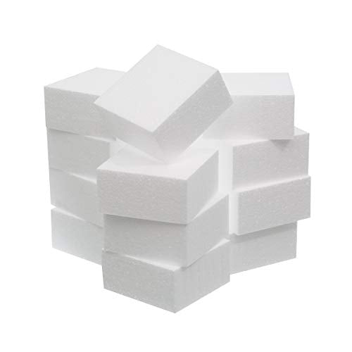 Crafare 4X4X2 Inch Craft Foam Blocks 12 Pack Polystyrene Foam Square Blocks for School Art Modeling Projects Sculptures,Floral Arrangements Wedding Table Centerpieces - size: 4x4x2inch 12pcs