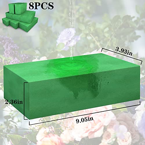 Max Shape Pack of 4 Large Size Floral Foam Blocks for Fresh and Artificial Flowers (9” L x 4” W), Wet Florist Foam Blocks for Wedding Holiday Decorations (4 Pack) - color: 4 Pack