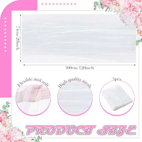 6 Pcs 35.4 Inch Artificial Wildflower Garlands with 3 Pcs 10 Ft Wedding Tulle Table Runner Wildflower Vines Floral Table Runner Garlands for Wedding Bridal Shower Spring Tea Party - style: Small Flower