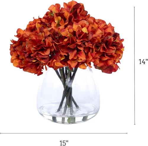 A Warm Glow - Faux Floral Arrangement, Large-Size Premium Artificial Indoor Flower Display with Beautiful Blooms and Foliage - High Energy Natural Looking Floral - color: A Warm Glow