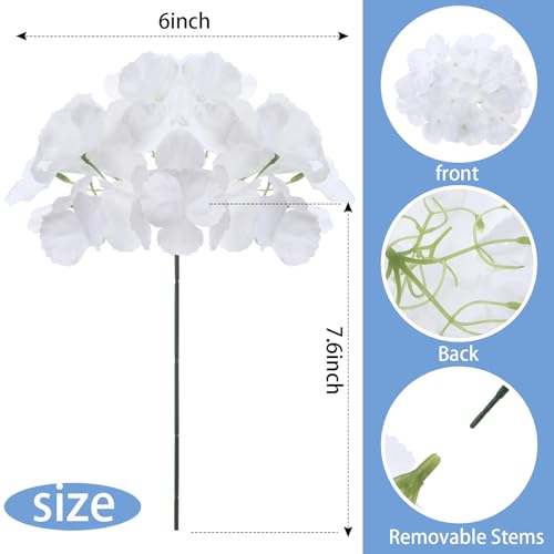 Suncalla 60 Pcs Artificial Hydrangea Flowers Bulk Silk Hydrangea Full Flowers Heads with Stems for Wedding, Home Table Centerpieces, Garden, Baby Shower, Party Decoration(Blue) - color: Blue