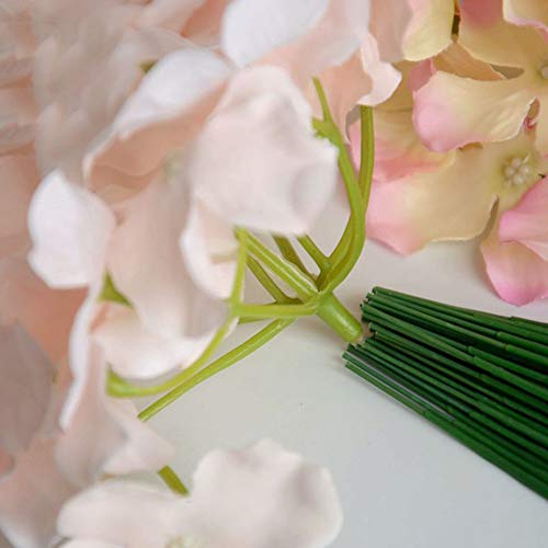 joleully100pcs Plastic Floral Stem, Artificial Flower Rod, Plant Stub Wire Green Florist Wires, Ideal for The Crafts Person, 17CM and 25CM(17CM)