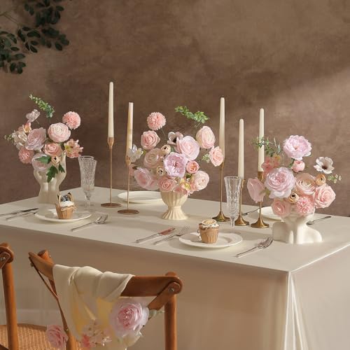 Garisey Artificial Flowers Combo for DIY Wedding Bouquets Combo Centerpieces Arrangements Party Bridal Baby Shower Home Decorations-Blush Pink - color: Blush Pink