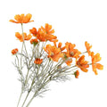 4PCS Artificial Wild Flower Fake Cosmos with Long stem Faux Silk Flowers for Wedding Bridal Bouquet Wreath Table Centerpiece Outdoor Decor (Orange)