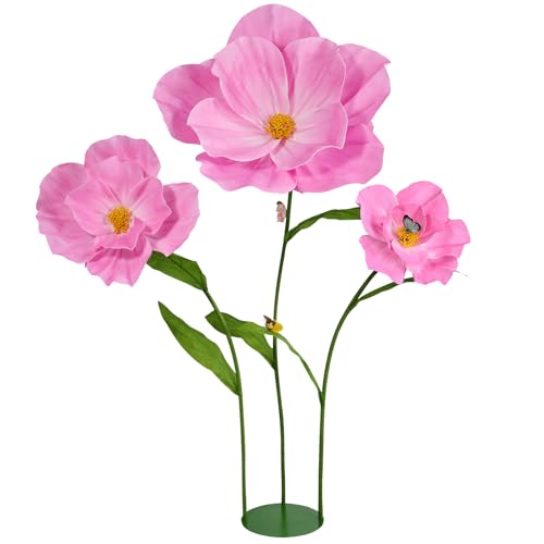 5.8 Ft Giant Artificial Flowers for Decoration,Large EVA Flower Decor,Wedding Arrangements, Birthday Party Banquet Background,Hotel,Office,Window Display(Pink) - color: Pink