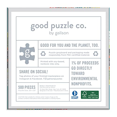 Good Puzzle Co, Dogs and Flowers 500 Piece Puzzle - color: Dogs and Flowers