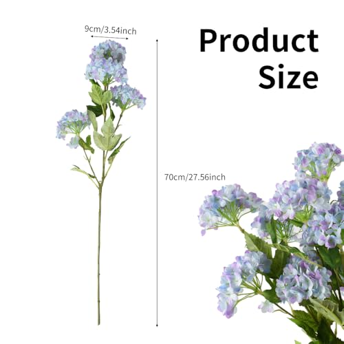 Hydrangea Artificial Flowers, Faux Hydrangea Flowers Bouquet Silk Flowers with Stems for Vase Home Floral Arrangements Wedding Bouquets Table Centerpiece Decorations