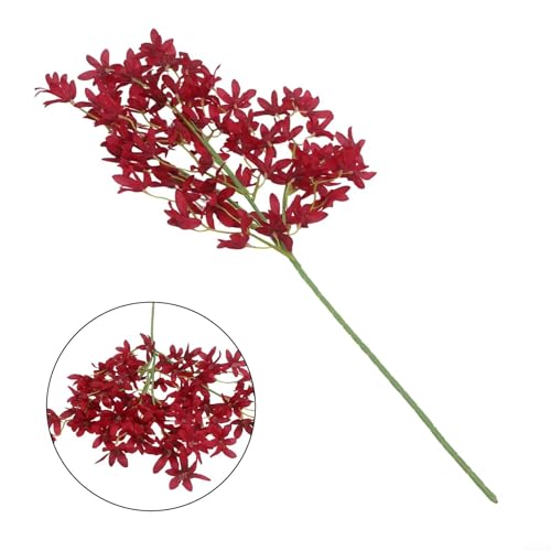 FABULETTA Artificial Flower Arrangement, Perfect for Weddings, Offices, and Living Rooms, (Burgundy) - color: Burgundy