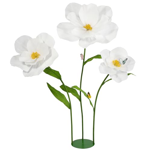 5.8 Ft Giant Artificial Flowers for Decoration,Large EVA Flower Decor,Wedding Arrangements, Birthday Party Banquet Background,Hotel,Office,Window Display(White) - color: White