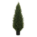 5.2FT (63") Artificial Cedar Outdoor Artificial Shrub UV Resistant Foliage Potted Home Office Various Interior Porch Plants Artificial Outdoor Trimmed Topiary Trees