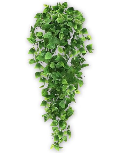 2 Pack Artificial Hanging Ivy Plants (3.6ft) - Fake Vine Greenery for Indoor/Outdoor Decor, Wedding & Photography - No Basket Included