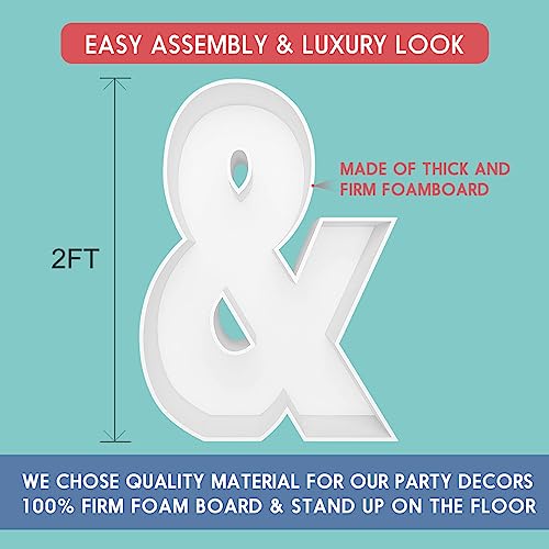 2FT Sign & Mosaic Balloon Frame Letter DIY Fillable Letters Kit for Birthday Party Wedding Backdrop Decor - color: Sign &, size: 2FT