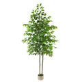 Artificial Ficus Tree 6FT Tall, Artificial Plants Indoor with White Planter Faux Ficus Tree Realistic Faux Silk Plant for Home Office Living Room, Porch, Garden Decor