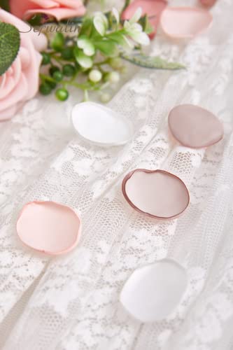 Serwalin 300Pcs Silk Rose Petals Artificial Flower Petals for Weddings Nude Pink Petals for Romantic Night Petals for Flower Girl Basket Wedding Proposal Aisle Table Decor (3 Color Mixes) - color: Ballet Nude Pink, size: 300pcs