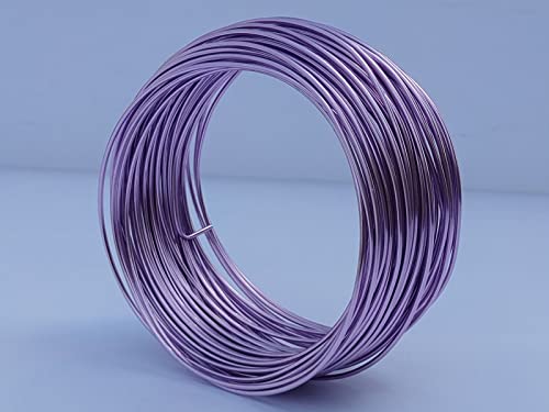 15 Gauge Anodized Aluminum Wire 49 Feet for Jewelry Making Craft DIY（1.5mm,Purple,41522） - color: Purple, size: 15 Gauge