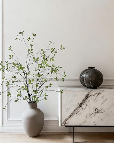 DuHouse 47" 5Pcs Artificial Ficus Branches Fake Greenery Stems Faux Ficus Twig Plants for Home Office Table Vase Filler Decoration - color: Green, size: 47"