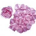 Pre-Assembled Satin Ribbon Petals (100Pcs), DIY Forever Rose Kit for Creating Unique Mother's Day, Wedding Bouquets - color: 100 Pcs Rose Pink
