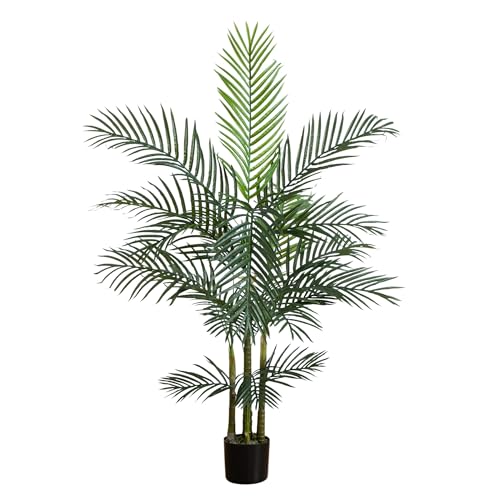 Nearly Natural 5ft. UV Resistant Artificial Areca Palm Tree (Indoor/Outdoor) - size: 5ft