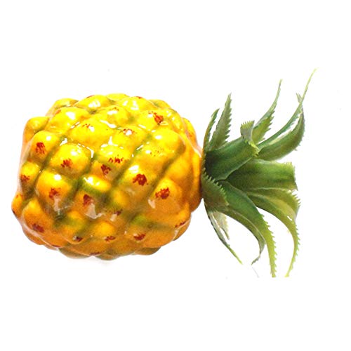 Vasefill 6-Pack Artificial Mini Pineapple Plastic Yellow Green Pineapples Fruit Six Pieces Pina Ananas - color: Mini Pineapple