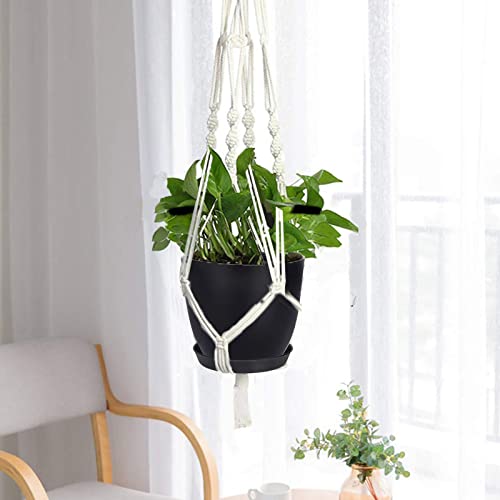 SwinDuck Plant Pots, 12 Pack 6 inch Modern Plastic Planters with Drainage Holes and Saucers for Indoor Outdoor Plants and Flowers, Black - color: Black