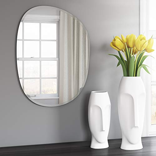 Howard Elliott Collection Matte White Abstract Faces Ceramic Floor Vase Set, 2 Piece (Tall and Small), Decoration for Home, Office, Living Room, Hallway, Entryway or Any Room, Ideal Gift for Wedding