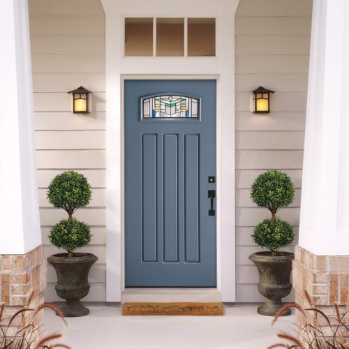 THE BLOOM TIMES 40" Artificial Boxwood Double Ball Topiary Trees, UV Resistant Large Tall Fake Potted Plants for Outdoor Planter, Realistic Faux Bushes Shrubs for Front Porch Outside Decor Set of 2 - color: Boxwood-dark Green, size: 40 inch