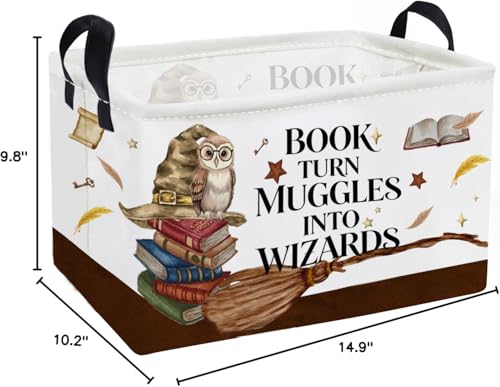 Essme Rectangular Kids Baskets,Magic Storage Box,Cute Basket for Kids with Handles for Room Decor, Book Bins,Shelf Basket.(Magic) - color: Magic