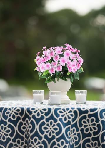 FERIAL Artificial Impatiens Bouquet Faux Impatiens Bushes Pink for Patio Lawn Garden Wedding Photo Outdoors Pot Hanging Basket Porch Decoration… - color: Pink