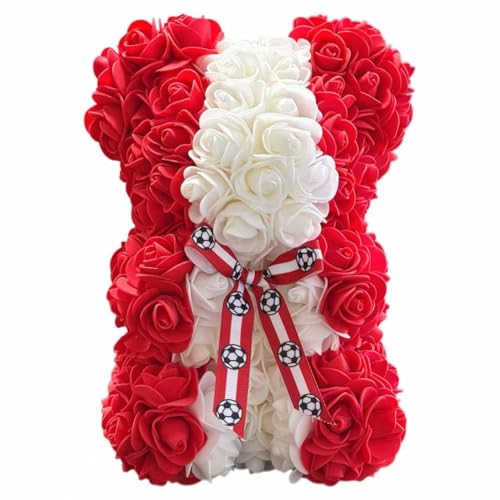 Canada LED Artificial Rose Flower Bear, Valentine's Mother's Day, Christmas, Birthday,Thanksgiving Party Anniversary Girl Friend Wife Light Strips and Greeting Cards(CA) - color: Ca