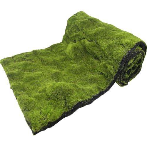 FAICOIA Fake Moss Rug Table Runner Green Moss Roll for Fairy Gardens Grass Wedding Woodland Table Decor Artificial Moss for Indoor Plants Crafts 20" x 79" Green Moss for Decorating Wall 50 x 200cm - color: Green - 20" x 79"