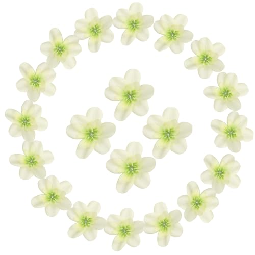 uxcell 20 Pcs Artificial Cattleya Flower Heads, Fake Cattleya Heads Bulk Artificial Flowers for DIY Wedding Bouquets Centerpieces Party Home Decorations, Green - color: Green