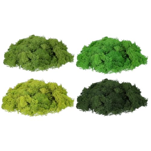 uxcell Preserved Reindeer Moss, 14oz Fake Moss for Crafts Artificial Dried Moss for Decoration Terrariums Potted Plants, Light Green/Dark Green/Green/Chartreuse - color: Light Green/Dark Green/Green/Chartreuse, size: 14oz