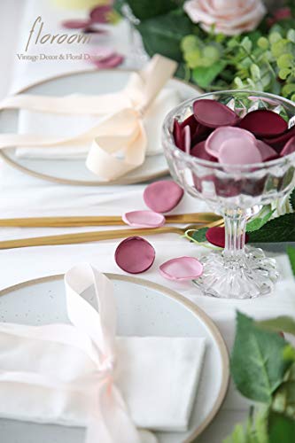Floroom 300pcs Rose Petals Burgundy Maroon Mauve Faux Silk Flower Petals for Wedding Flower Girl Basket Aisle Scatter Table Centerpieces Party Confetti Bridal Shower Romantic Night Decoration - color: Dusty Burgundy, size: 300pcs