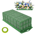 1PCS Floral Foam Cage, Flower Cage Holder, Dry and Wet Rectangle Flower Arrangement, Hangable Green Blocks Floral Foam Cages for Artificial Flesh Flower Wedding Holiday, Home, Garden Party Decorations - size: 1 PCS