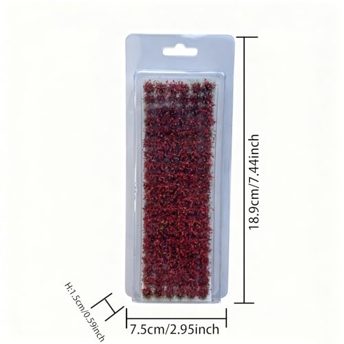 120 Pcs 8-Color Miniature Tea Garden Grass Tufts - Static Artificial Grass Plants for Diorama, Model Railway, Train Scene Decoration,Ages 14+ (0.8cm) (Golden) - color: Golden