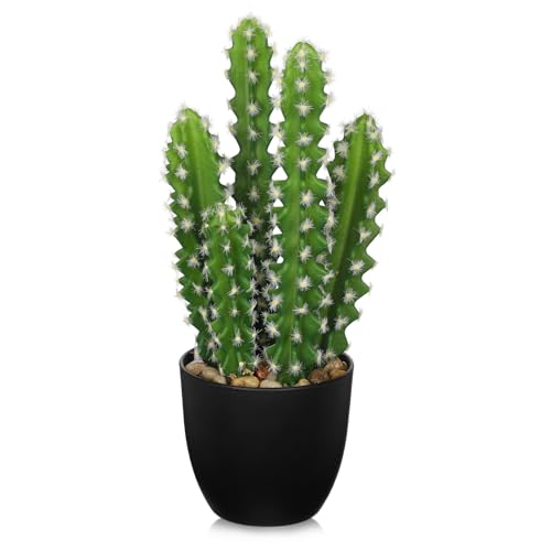Oairse Artificial Cactus Plants 10.8" Small Faux Cactus Plants Indoor Fake Desert Cacti Succulents Plants Artificial Plant Indoor with Pot Cactus Decorations for Home Decor Office Desk Tabletop Shelf - size: SUP_169