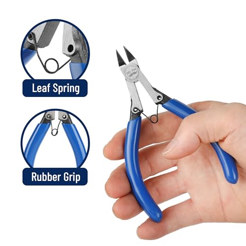 Mr. Pen- Wire Cutter, 5 Inch, 5 Pack, Wire Cutters, Diagonal Wire Cutters | Flush Cutter, Nippers, Side Cutters, Flush Cutters, Diagonal Cutter, Cutting Pliers, Wire Pliers - color: Blue, size: 5 inch, 5 Pack