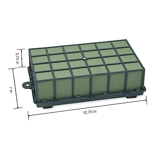 FloraCraft Floral Cage Arranger with Floral WetFōM 3.75 Inch x 7 Inch x 12.75 Inch Green - size: 12.72 x 7 x 3.75"