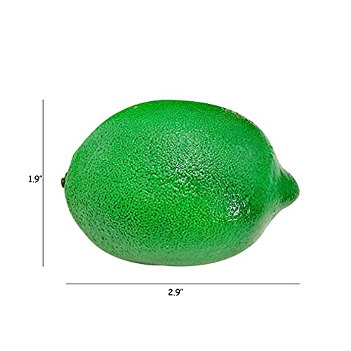 Faux Green Lemons Artificial Fruits Fake Lemon Lifelike Simulation for Lemonade Party Kitchen Table Decorations Garland Photography Props (Green, 5 Pack) - color: Green, size: 5 Pack